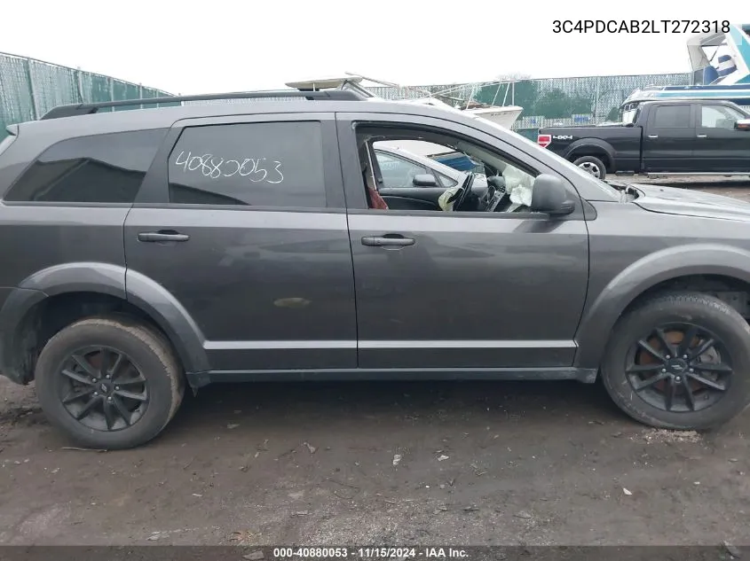 2020 Dodge Journey Se Value VIN: 3C4PDCAB2LT272318 Lot: 40880053