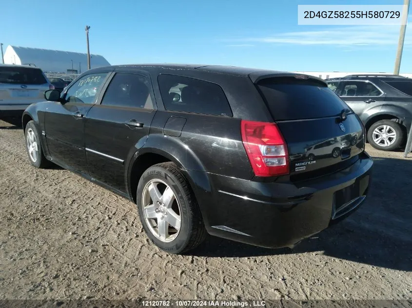 2005 Dodge Magnum R/T VIN: 2D4GZ58255H580729 Lot: 12120782