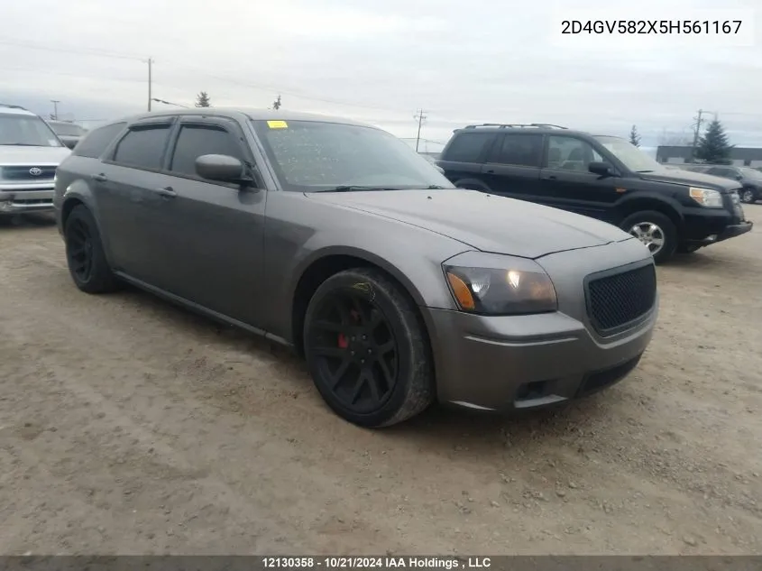 2005 Dodge Magnum R/T VIN: 2D4GV582X5H561167 Lot: 12130358