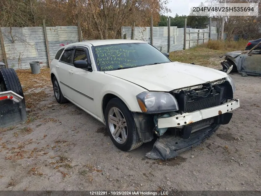 2005 Dodge Magnum VIN: 2D4FV48V25H535694 Lot: 12132291