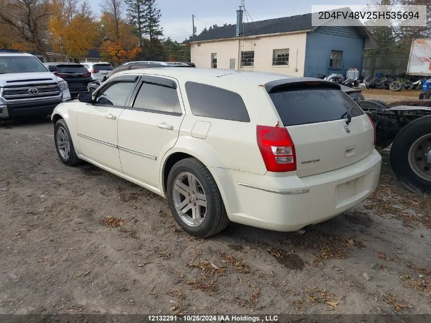 2005 Dodge Magnum VIN: 2D4FV48V25H535694 Lot: 12132291