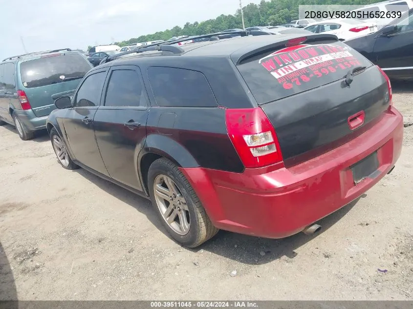 2005 Dodge Magnum Rt VIN: 2D8GV58205H652639 Lot: 39511045