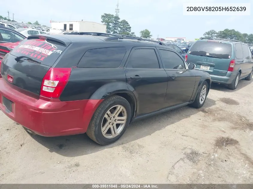 2005 Dodge Magnum Rt VIN: 2D8GV58205H652639 Lot: 39511045