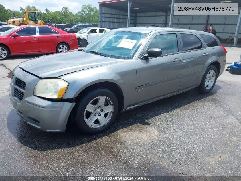 2005 Dodge Magnum Se VIN: 2D8FV48V05H578770 Lot: 40354782