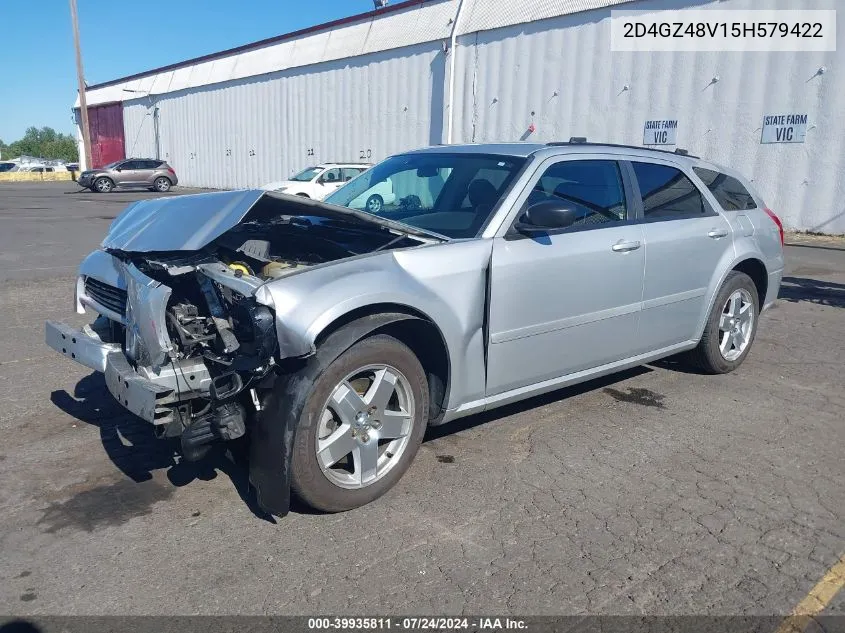 2005 Dodge Magnum Sxt VIN: 2D4GZ48V15H579422 Lot: 39935811