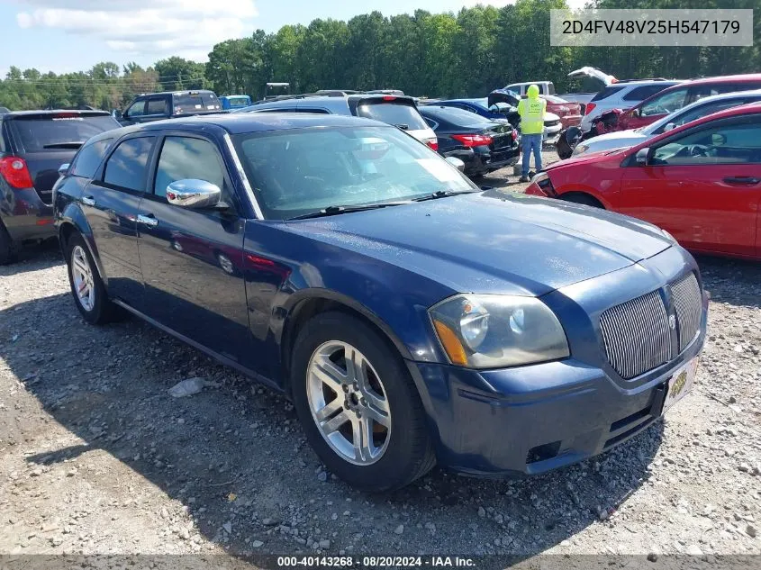 2005 Dodge Magnum Sxt VIN: 2D4FV48V25H547179 Lot: 40143268