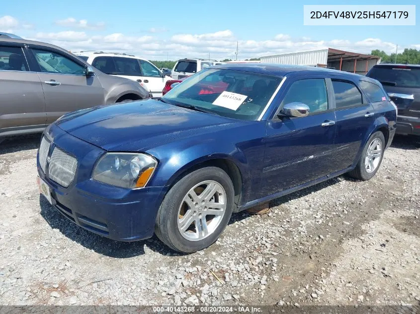 2005 Dodge Magnum Sxt VIN: 2D4FV48V25H547179 Lot: 40143268