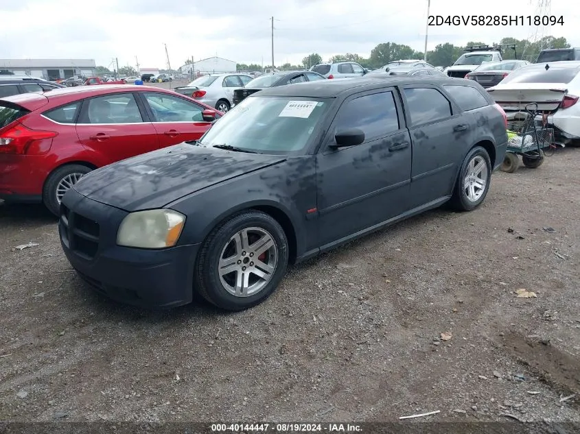 2D4GV58285H118094 2005 Dodge Magnum Rt