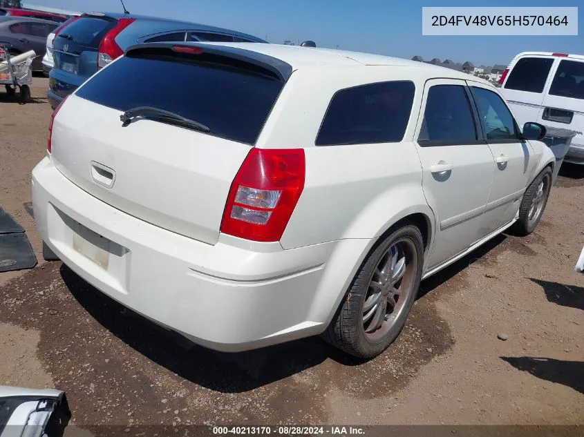 2005 Dodge Magnum Se VIN: 2D4FV48V65H570464 Lot: 40213170