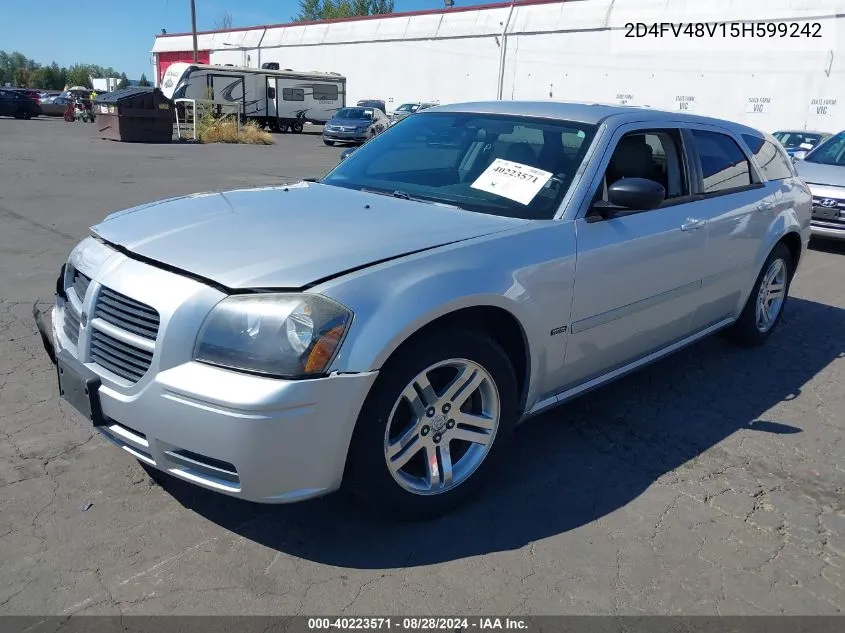 2005 Dodge Magnum Se VIN: 2D4FV48V15H599242 Lot: 40223571