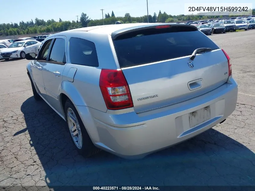 2005 Dodge Magnum Se VIN: 2D4FV48V15H599242 Lot: 40223571