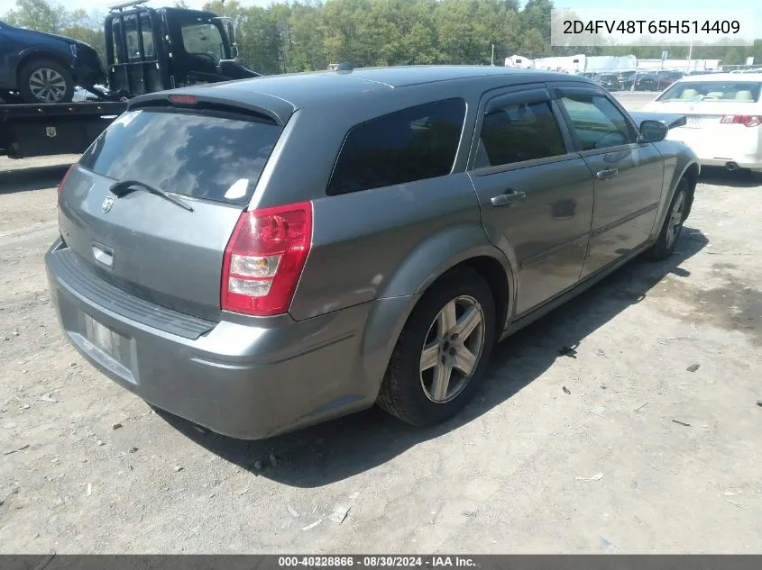 2005 Dodge Magnum Se VIN: 2D4FV48T65H514409 Lot: 40228866