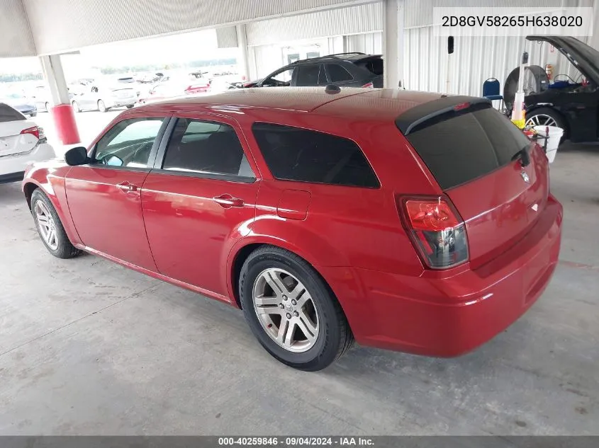 2005 Dodge Magnum R/T VIN: 2D8GV58265H638020 Lot: 40259846