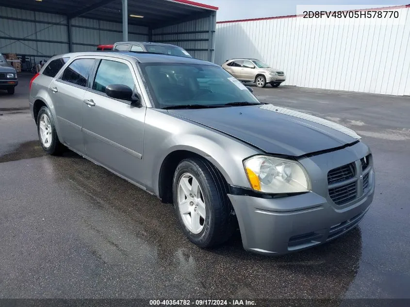 2005 Dodge Magnum Se VIN: 2D8FV48V05H578770 Lot: 40354782