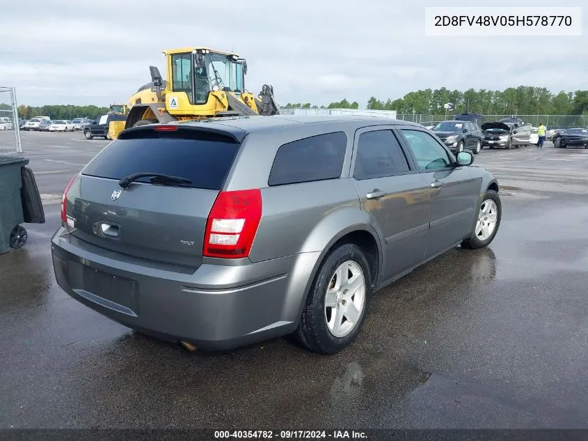 2005 Dodge Magnum Se VIN: 2D8FV48V05H578770 Lot: 40354782