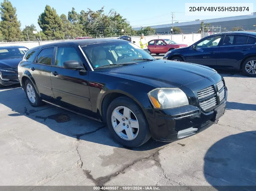 2005 Dodge Magnum Se VIN: 2D4FV48V55H533874 Lot: 40489557