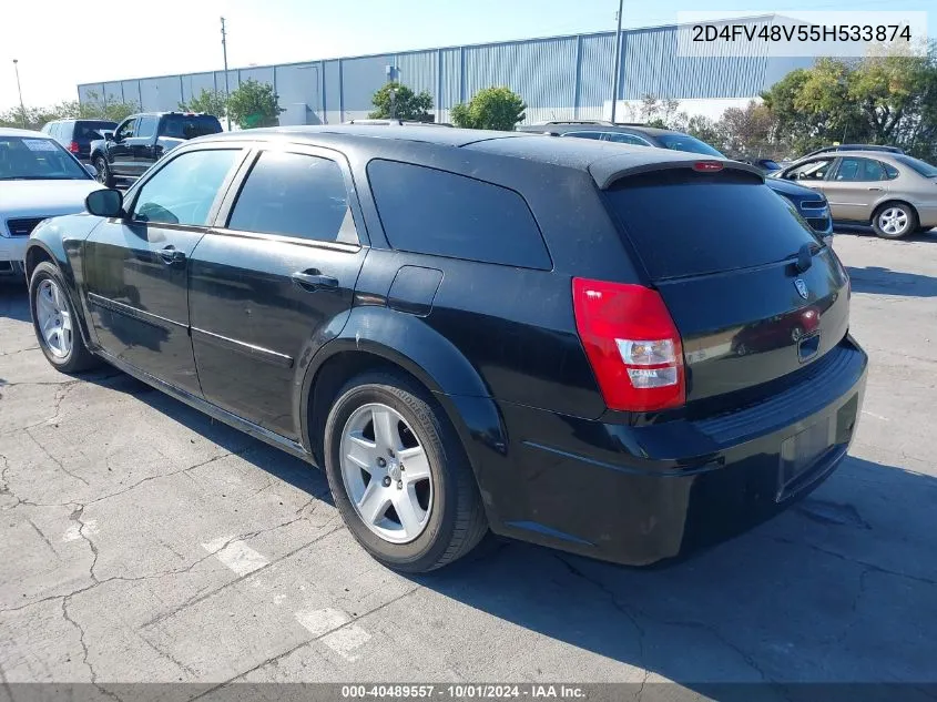 2005 Dodge Magnum Se VIN: 2D4FV48V55H533874 Lot: 40489557