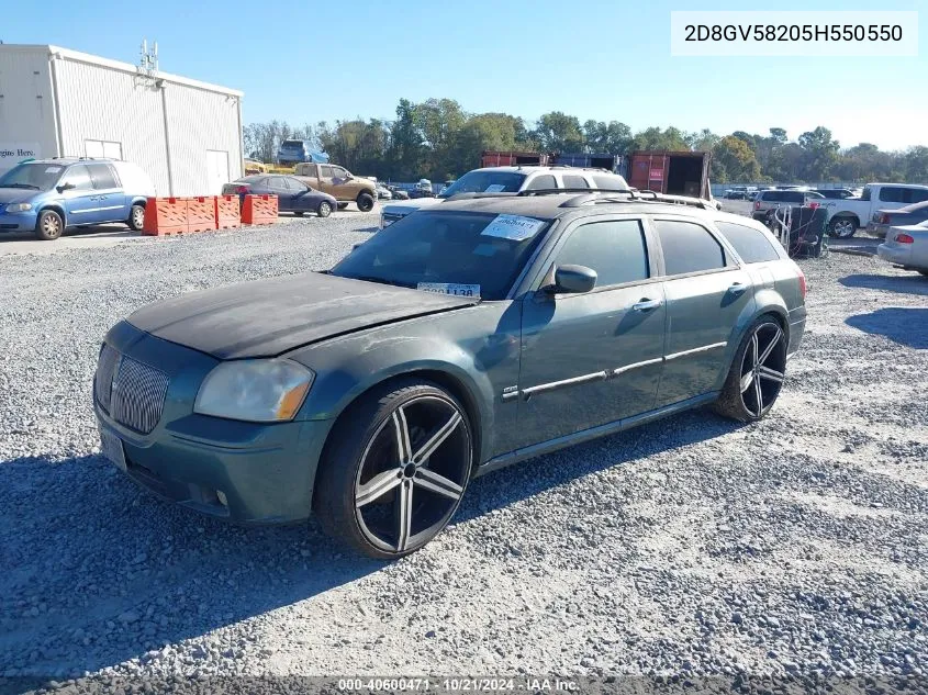 2005 Dodge Magnum Rt VIN: 2D8GV58205H550550 Lot: 40600471