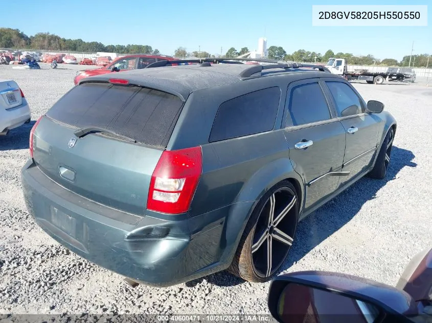 2005 Dodge Magnum Rt VIN: 2D8GV58205H550550 Lot: 40600471