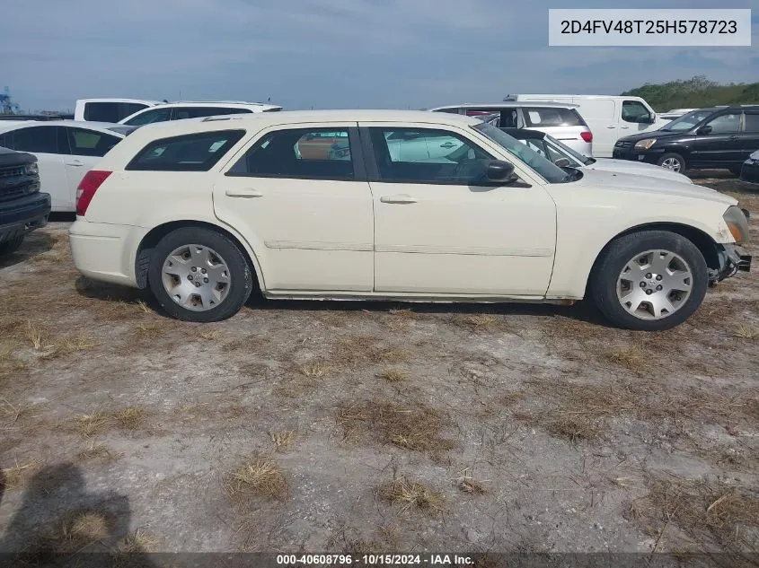 2005 Dodge Magnum Se VIN: 2D4FV48T25H578723 Lot: 40608796