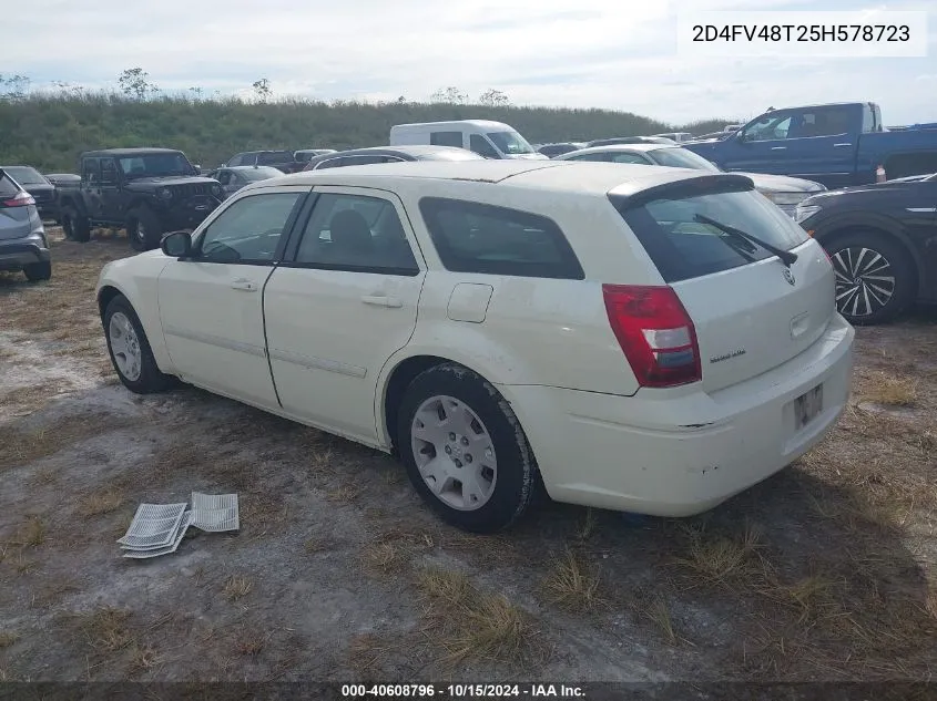 2005 Dodge Magnum Se VIN: 2D4FV48T25H578723 Lot: 40608796