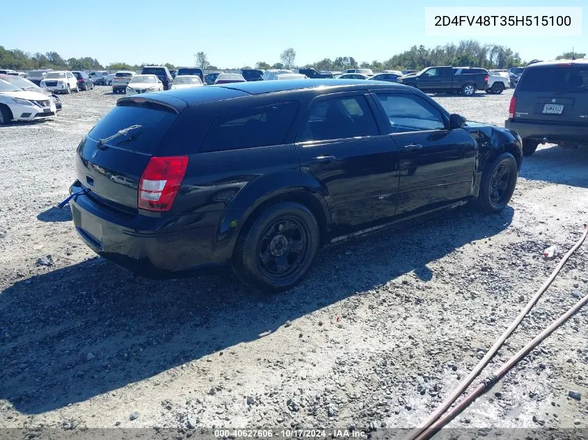 2005 Dodge Magnum Se VIN: 2D4FV48T35H515100 Lot: 40627606