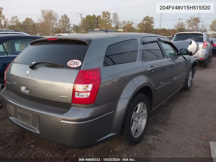 2005 Dodge Magnum Se VIN: 2D4FV48V15H515520 Lot: 40650332