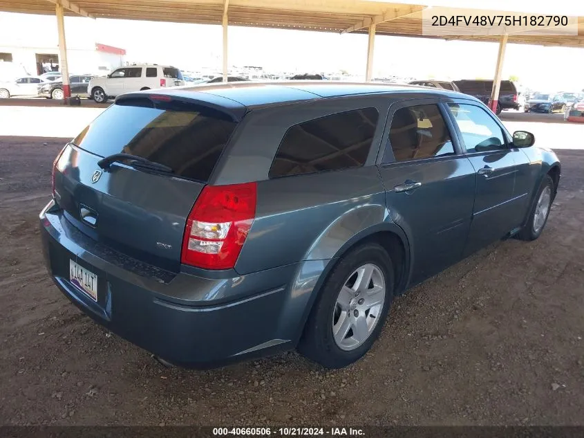 2005 Dodge Magnum Se VIN: 2D4FV48V75H182790 Lot: 40660506