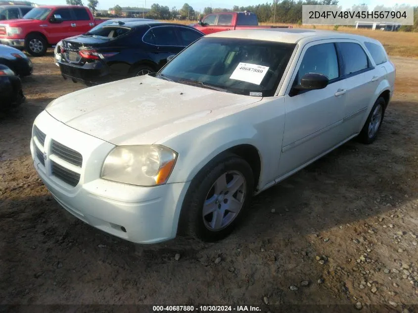 2005 Dodge Magnum Se VIN: 2D4FV48V45H567904 Lot: 40687880