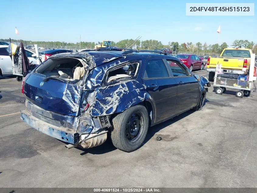 2005 Dodge Magnum Se VIN: 2D4FV48T45H515123 Lot: 40691524