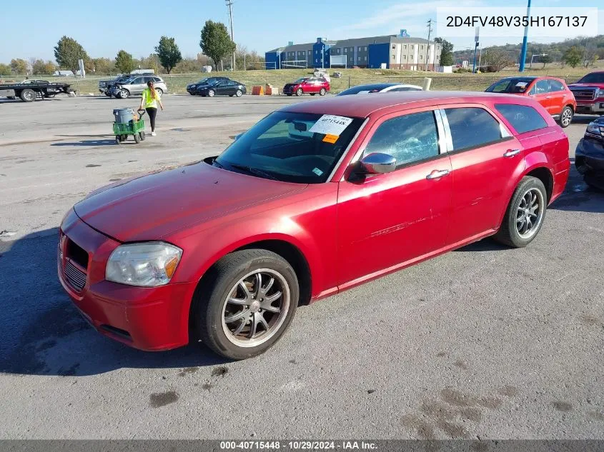 2005 Dodge Magnum Se VIN: 2D4FV48V35H167137 Lot: 40715448