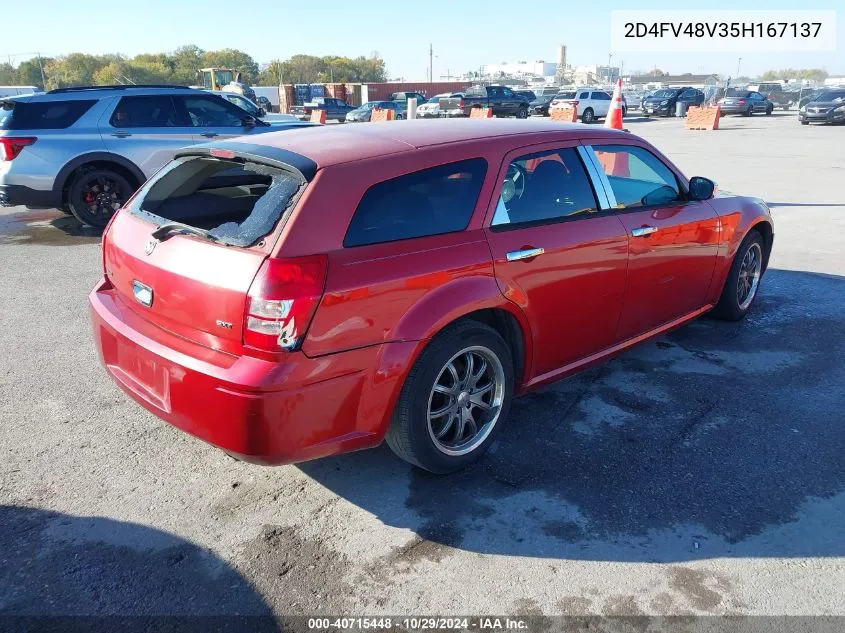 2005 Dodge Magnum Se VIN: 2D4FV48V35H167137 Lot: 40715448