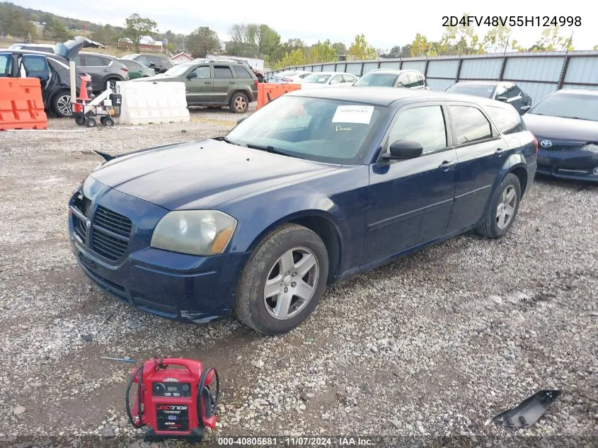 2005 Dodge Magnum Se VIN: 2D4FV48V55H124998 Lot: 40805681