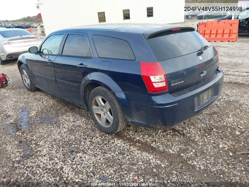 2005 Dodge Magnum Se VIN: 2D4FV48V55H124998 Lot: 40805681