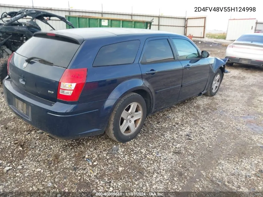 2005 Dodge Magnum Se VIN: 2D4FV48V55H124998 Lot: 40805681