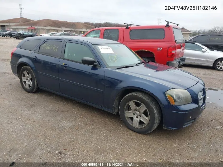 2005 Dodge Magnum Se VIN: 2D4FV48V25H182146 Lot: 40863461