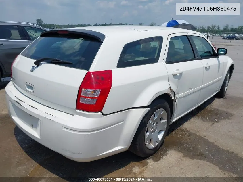 2D4FV47T06H360475 2006 Dodge Magnum