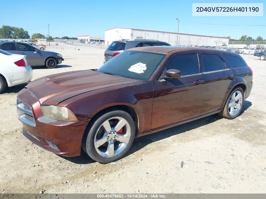 2006 Dodge Magnum Rt VIN: 2D4GV57226H401190 Lot: 40579682