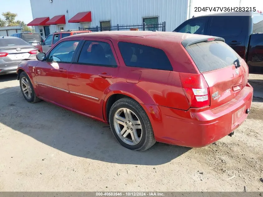 2D4FV47V36H283215 2006 Dodge Magnum Sxt