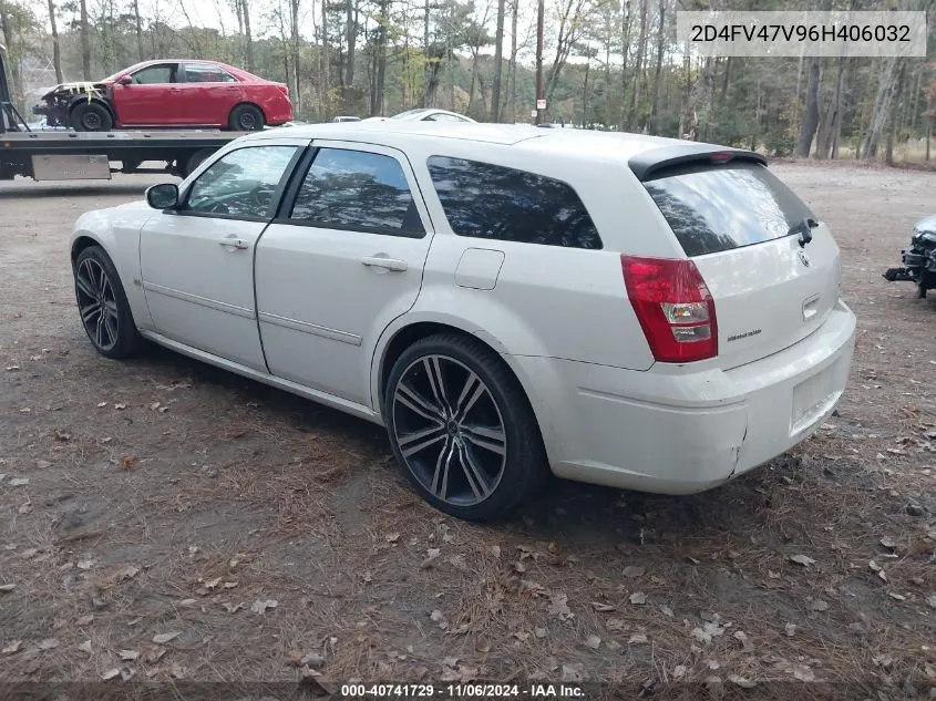 2006 Dodge Magnum VIN: 2D4FV47V96H406032 Lot: 40741729