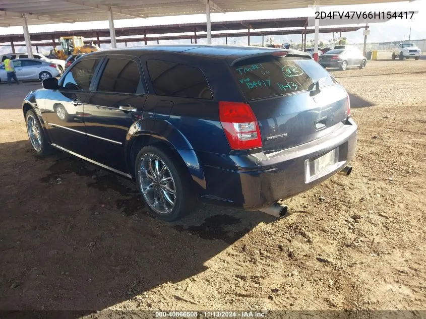 2006 Dodge Magnum VIN: 2D4FV47V66H154417 Lot: 40866508