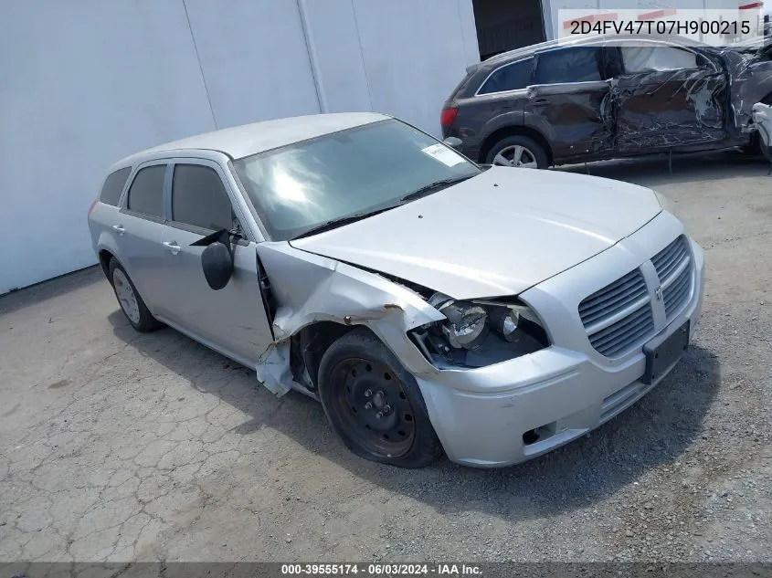 2007 Dodge Magnum VIN: 2D4FV47T07H900215 Lot: 39555174