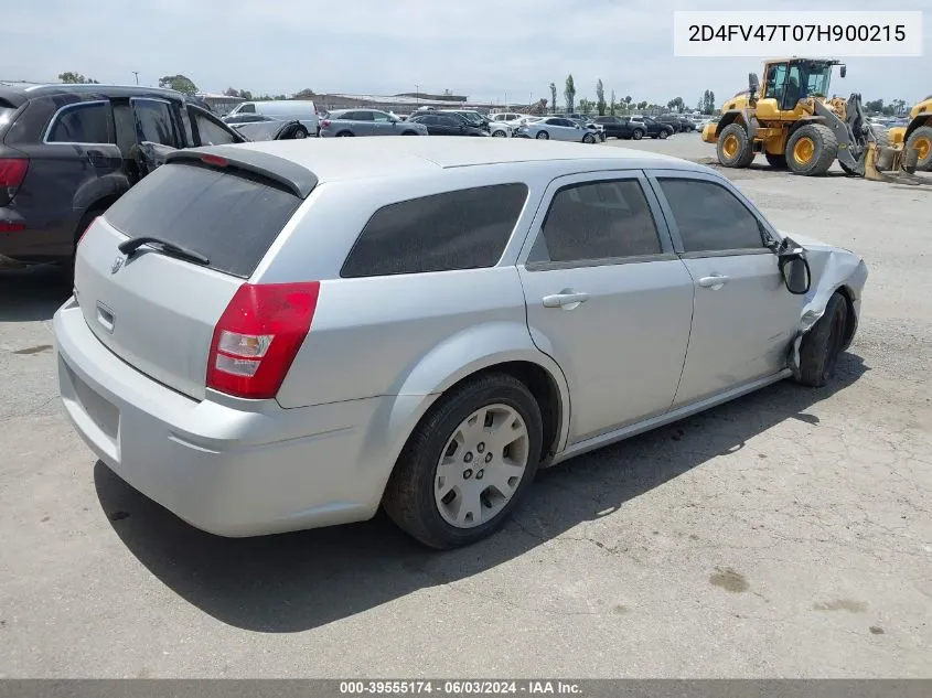 2007 Dodge Magnum VIN: 2D4FV47T07H900215 Lot: 39555174