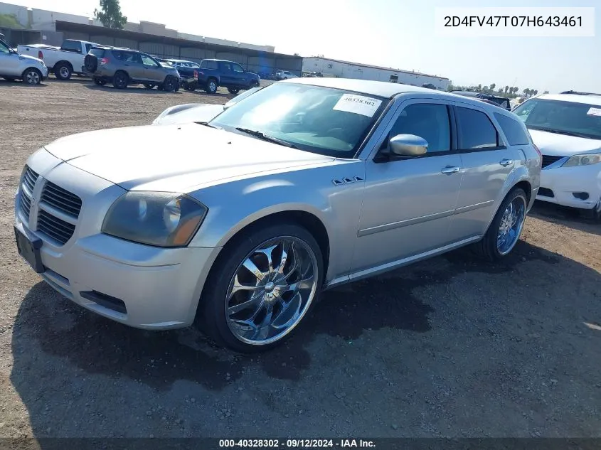 2007 Dodge Magnum VIN: 2D4FV47T07H643461 Lot: 40328302