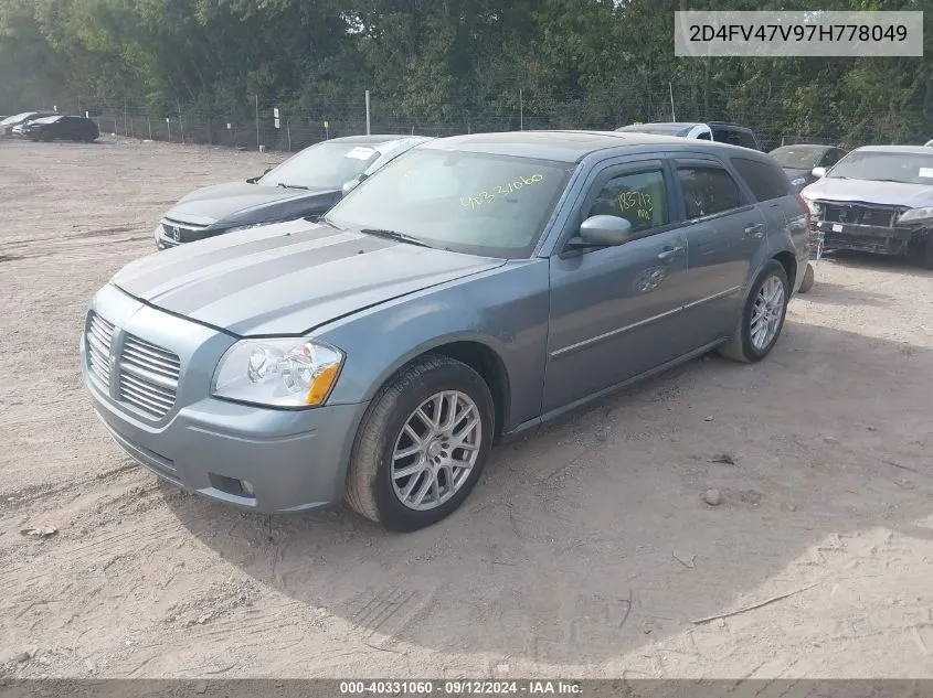 2D4FV47V97H778049 2007 Dodge Magnum Sxt