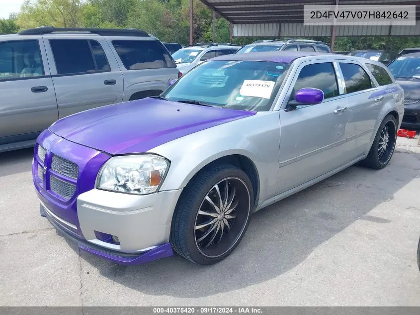 2007 Dodge Magnum VIN: 2D4FV47V07H842642 Lot: 40375420