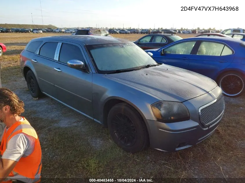 2007 Dodge Magnum VIN: 2D4FV47VX7H643968 Lot: 40483455