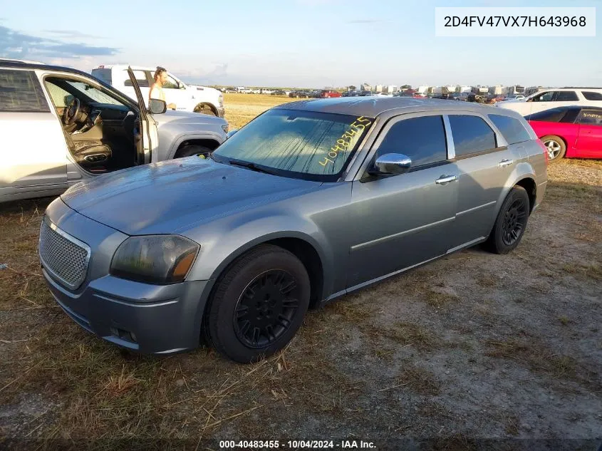 2007 Dodge Magnum VIN: 2D4FV47VX7H643968 Lot: 40483455