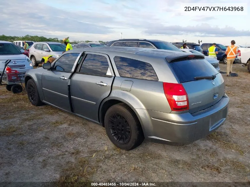 2007 Dodge Magnum VIN: 2D4FV47VX7H643968 Lot: 40483455