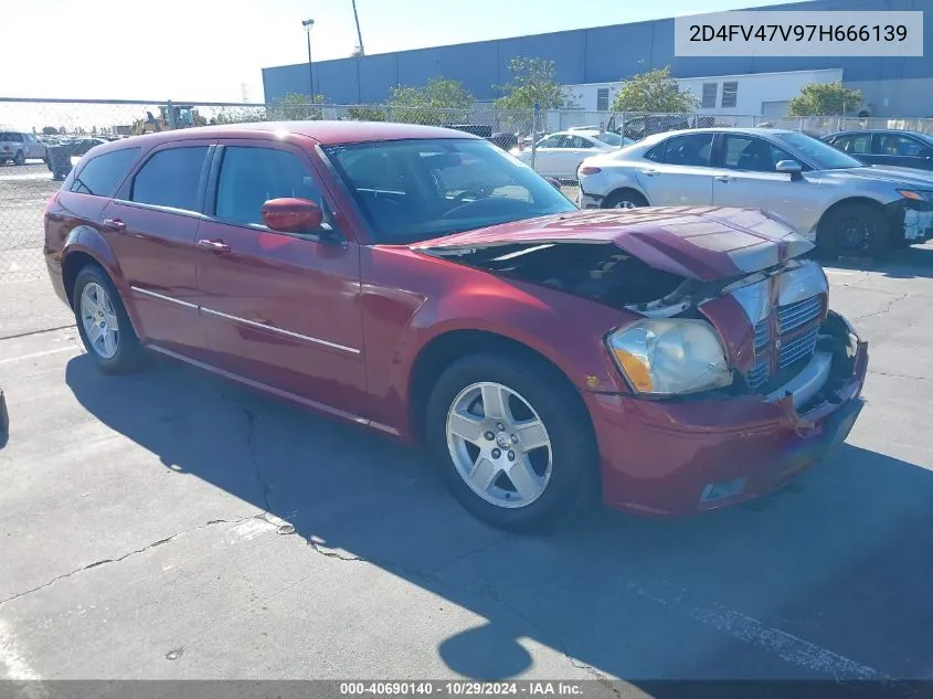 2007 Dodge Magnum VIN: 2D4FV47V97H666139 Lot: 40690140